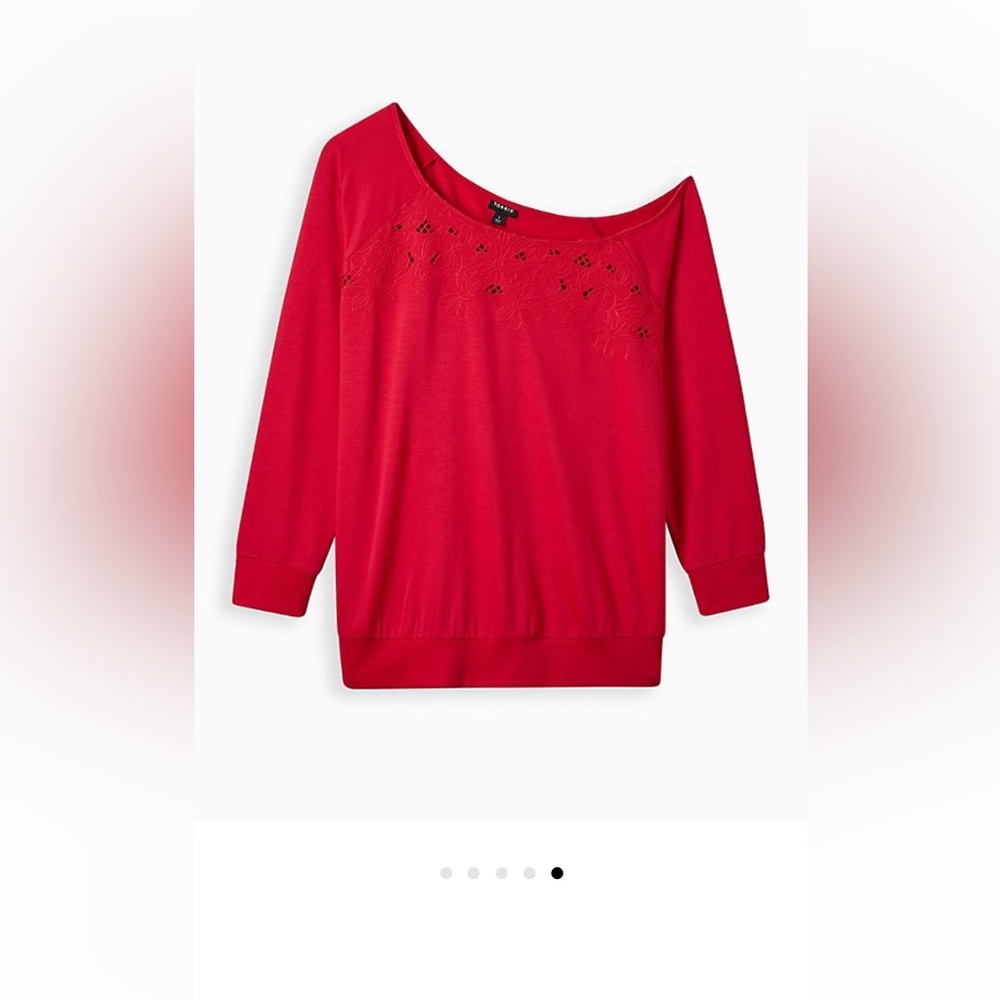 Size 1x torrid off the shoulder light weight French Terry sweatshirt